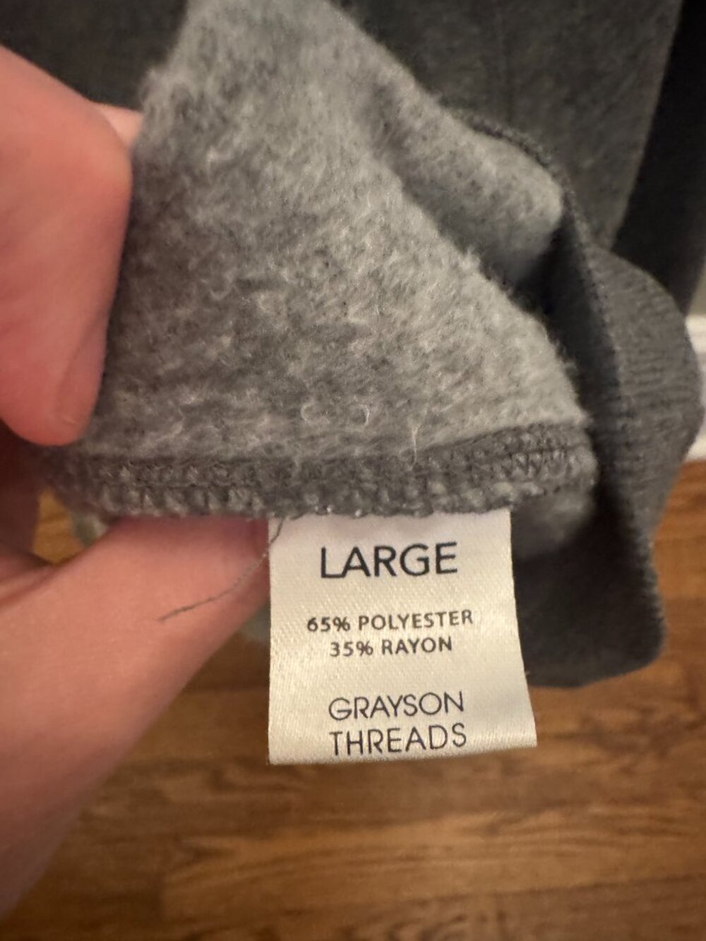 Grayson/Threads Good Vibes Graphic Sweatshirt Gray Size Large - Picture 6 of 8